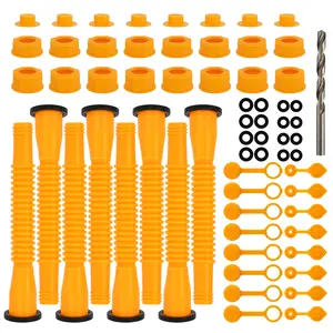 【3/5/8 Sets】Gas Can Spout Nozzle Replacement Kits | Family Home Set,Suitable for Most 1/2/5/10 Gal Can,Kitchen Accessories,Metal,Anti-Spill,Flexible