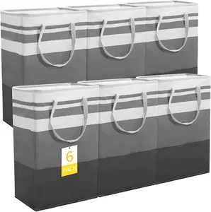 Laundry bag waterproof independent foldable high-leg laundry basket with extended handle laundry basket 6 pieces
