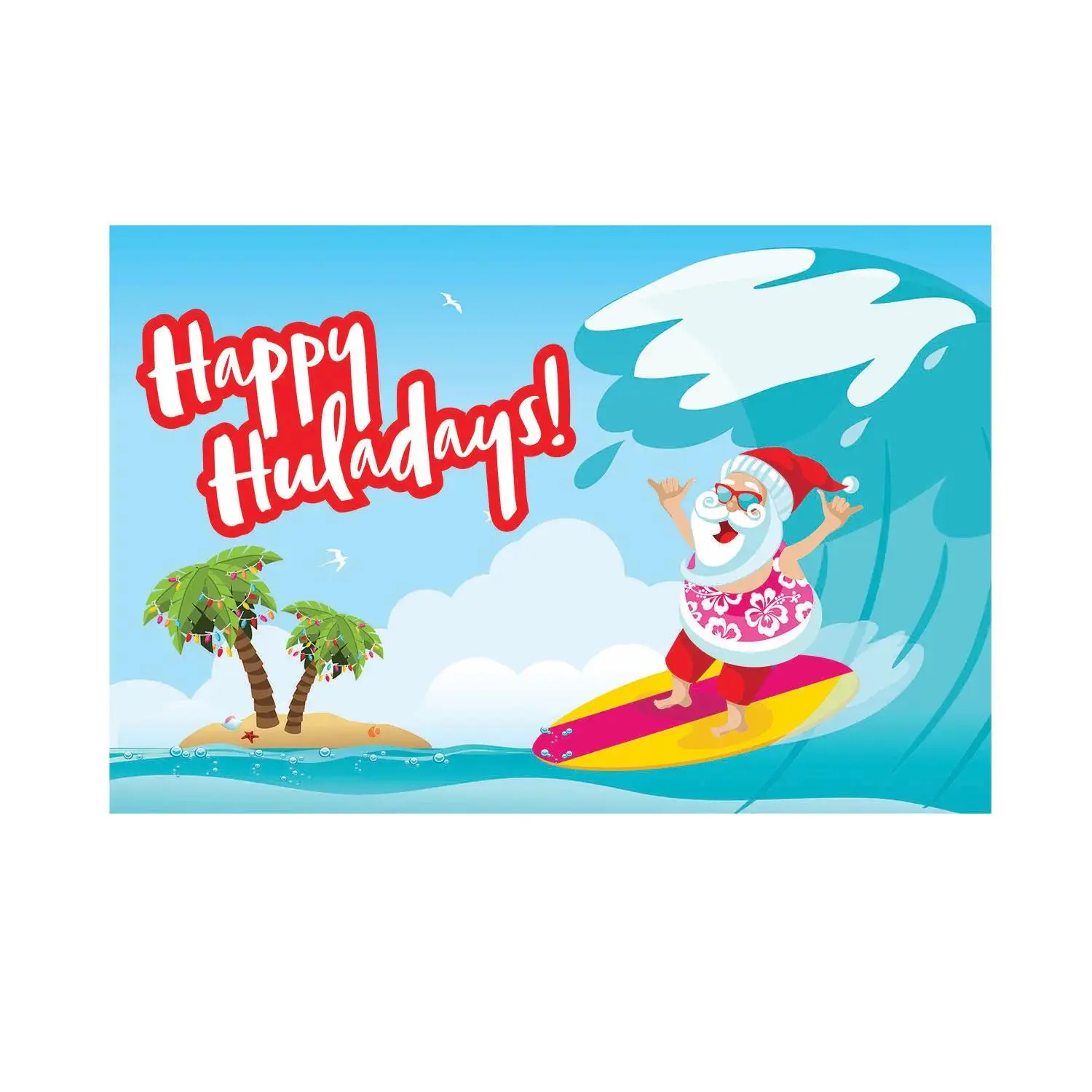 Luau Santa Backdrop - 3 Pc.
