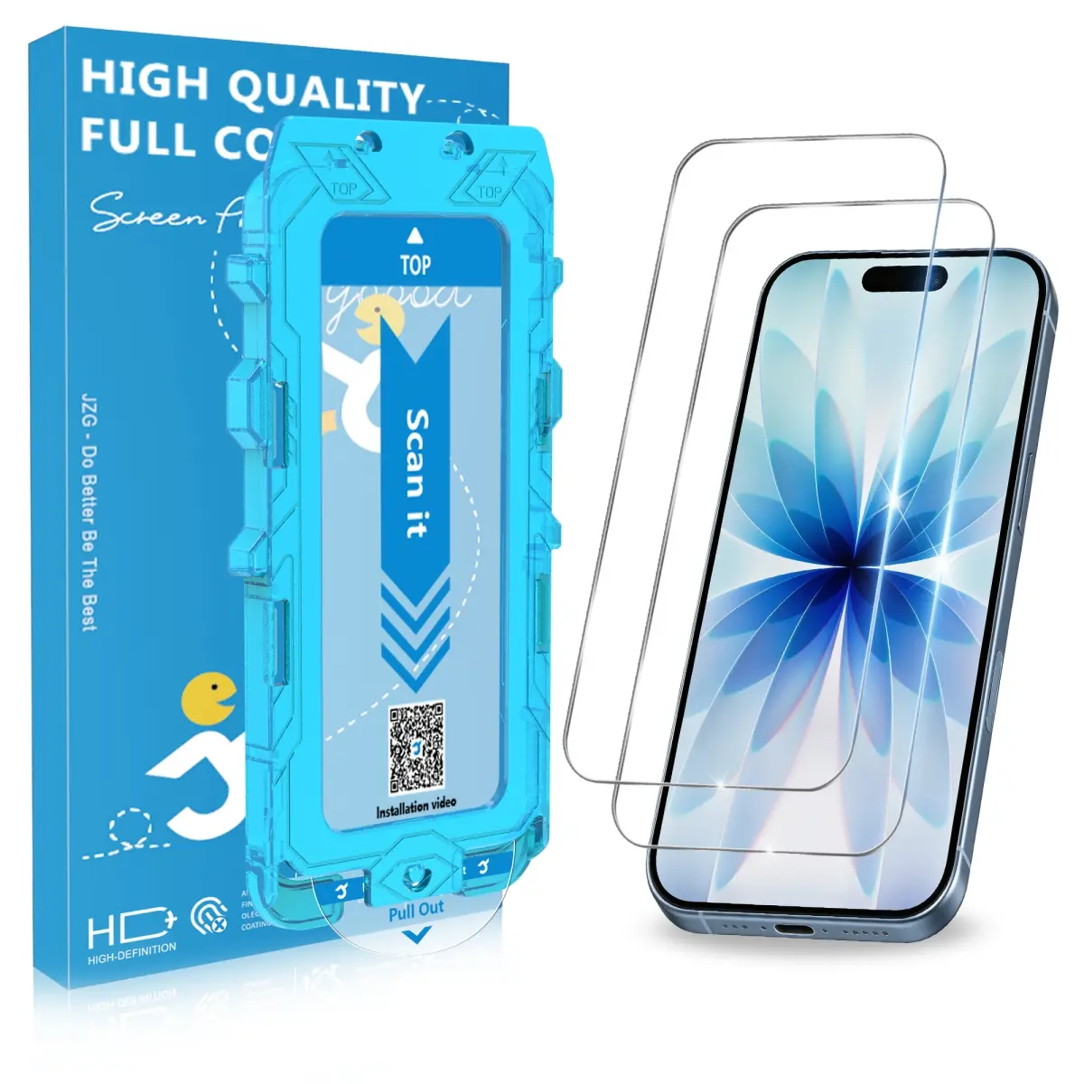 JavoYion 2-Pack Screen Protector for iPhone 17 - Dust-Free Chamber, Easy Installation, Crystal Clear, Scratch-Resistant, Ultra-Smooth Touch, Case Fit, HD Clear, Kit, 9 Hardness, Dustproof, Tempered Glass