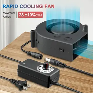 BBQ Air Mover Blower Fan 12V 97mm x 33mm,Variable Speed Centrifugal Fan with 110V - 240V AC Plug for Camping Quick Charcoal Starter,Outdoor Cooking,Fireplace,Bellows,Wood Stove or Drying Boots tiktokshopspringglowup Adjustable Air Outlet Airflow Adjustmen