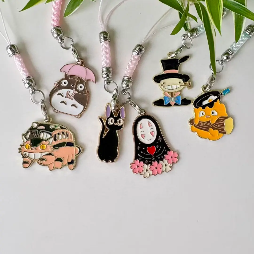 Cute Metal Hanging Charms for Phone Home Decor Cellphone Accessory