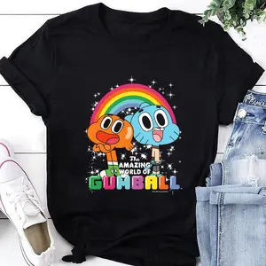The Amazing World Of Gumball And Darwin Rainbow Portrait T-Shirt, The Amazing World Of Gumball Shirt, Gumball Shirt, Cartoon Network Shirt
