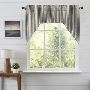 Ashlynn Ticking Stripe Swag Curtains