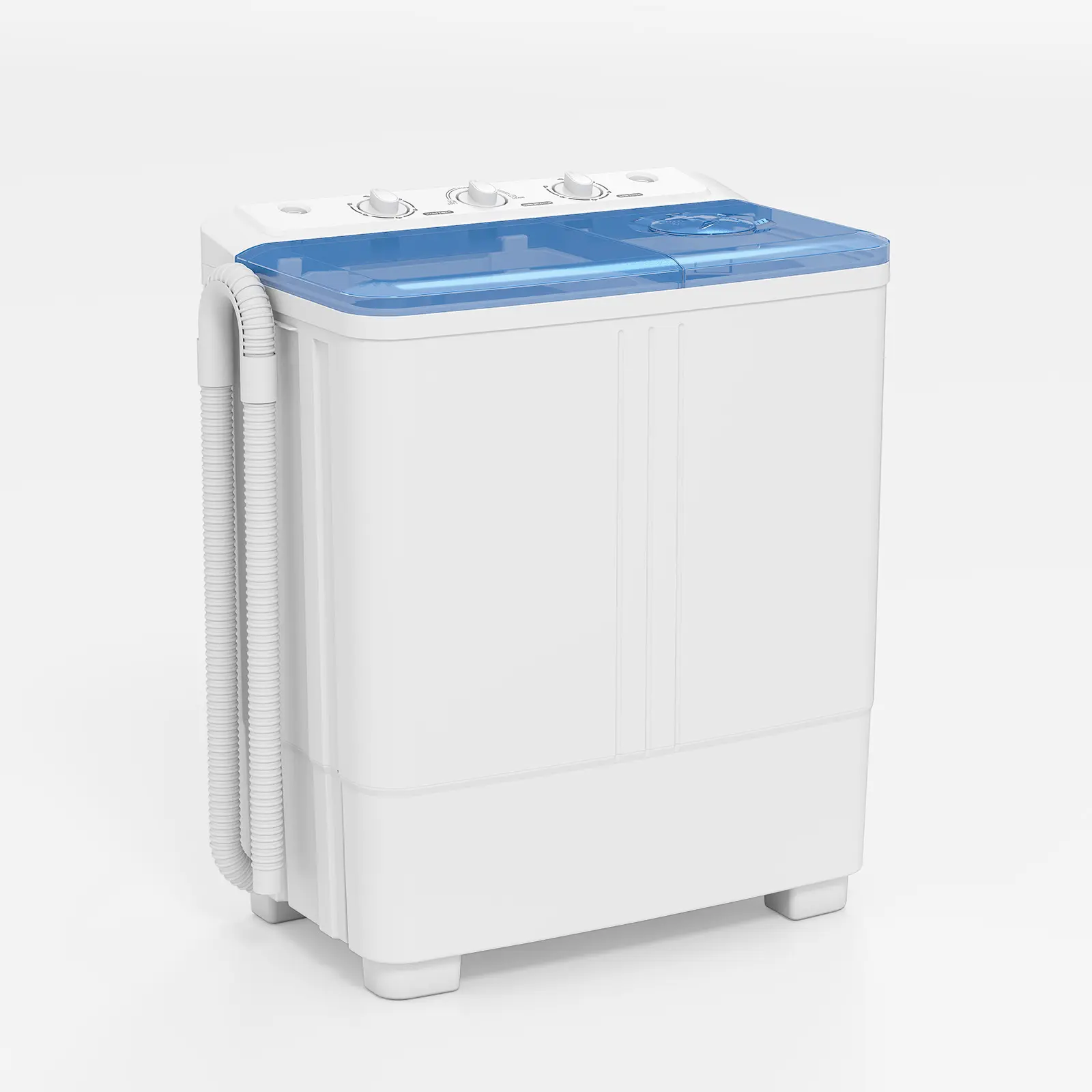 Auertech Portable Washing Machine,Twin Tub Washer Mini Compact Laundry with Drain Pump,Semi-automatic Washer&Spinner Combo for Dorms,Apartments,RVs
