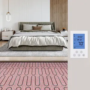 VEVOR Floor Heating Mat, 20 Sq. ft, Electric Radiant In - Floor Heated Warm System with Digital Floor Sensing Thermostat, Includes Installation Monitor, Adhesive Back for Easy Installation on The Floor