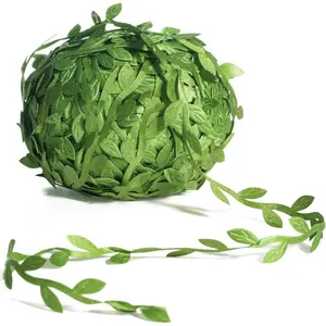 265 Ft Leaf Ribbon, Artificial Vines Leaves String Trim Ribbon for Baby Shower, Party, Wedding, Home Wreaths & DIY Craft