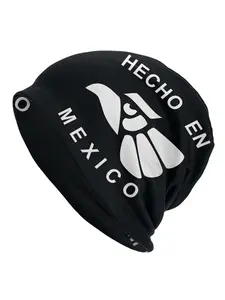 Men' -Made Skull Beanie Hat - Authentic "Hecho En Mexico" Bonnet, Novelty Winter Hat for Themed Parties & Casual Wear, Production Quality