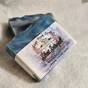 Silent Snowfall Cold Process Soap, Holiday Edition- Sage Peak Soap LLC.