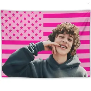 Nelson Celebrity and Decorations Stuff American Pink Flags Wall Funny Tapestry Hanging Neumann Merch for Dorm Bedroom Decorative Aesthetic Tapestries 30"x40"