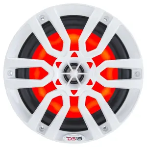 DS18 DS-NXL-6 HYDRO 6.5 Inch 2-Way Marine Speakers W/ Integrated RGB LED Lights 300 Watts White DS18