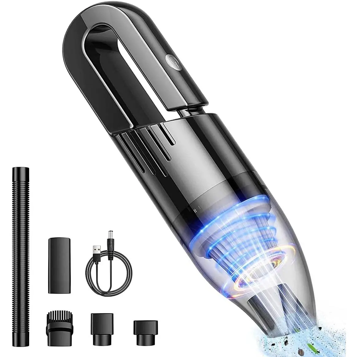 Handheld  Vacuum Portable Cordless, Dust Buster Rechargeable High Power Suction, Mini Hand Held Vacuum Cleaner with Washable HEPA Filter, Multi-Nozzles, Lightweight Hand Vacuum for   Office