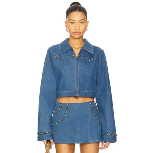 Lovers and Friends Palmer Jacket in Medium Blue