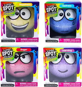 A Little Spot Ever Foam Slime Balls Capsules Pack, 4 Unique Social Emotional Learning Slime Foam Balls for Kids, Sensory Fidget Toys for Toddlers, Ages 3+
