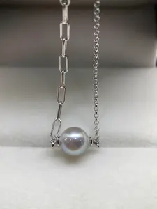 Classic Seawater Madama Blue Pearl Necklace 8.5 mm
