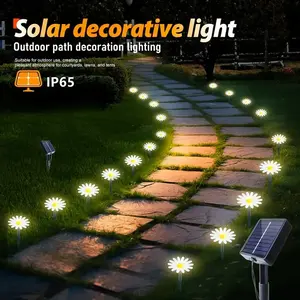 1set, 20 Lights, Solar LED Lawn Lights, IP65 Outdoor Landscape Lights, Solar Garden Decorative Pathway Lights, Garden Decorative Lighting, Solar Outdoor Lights for Garden, Camping, Parties, Independence Day, Christmas, Wedding, Courtyard Decoration