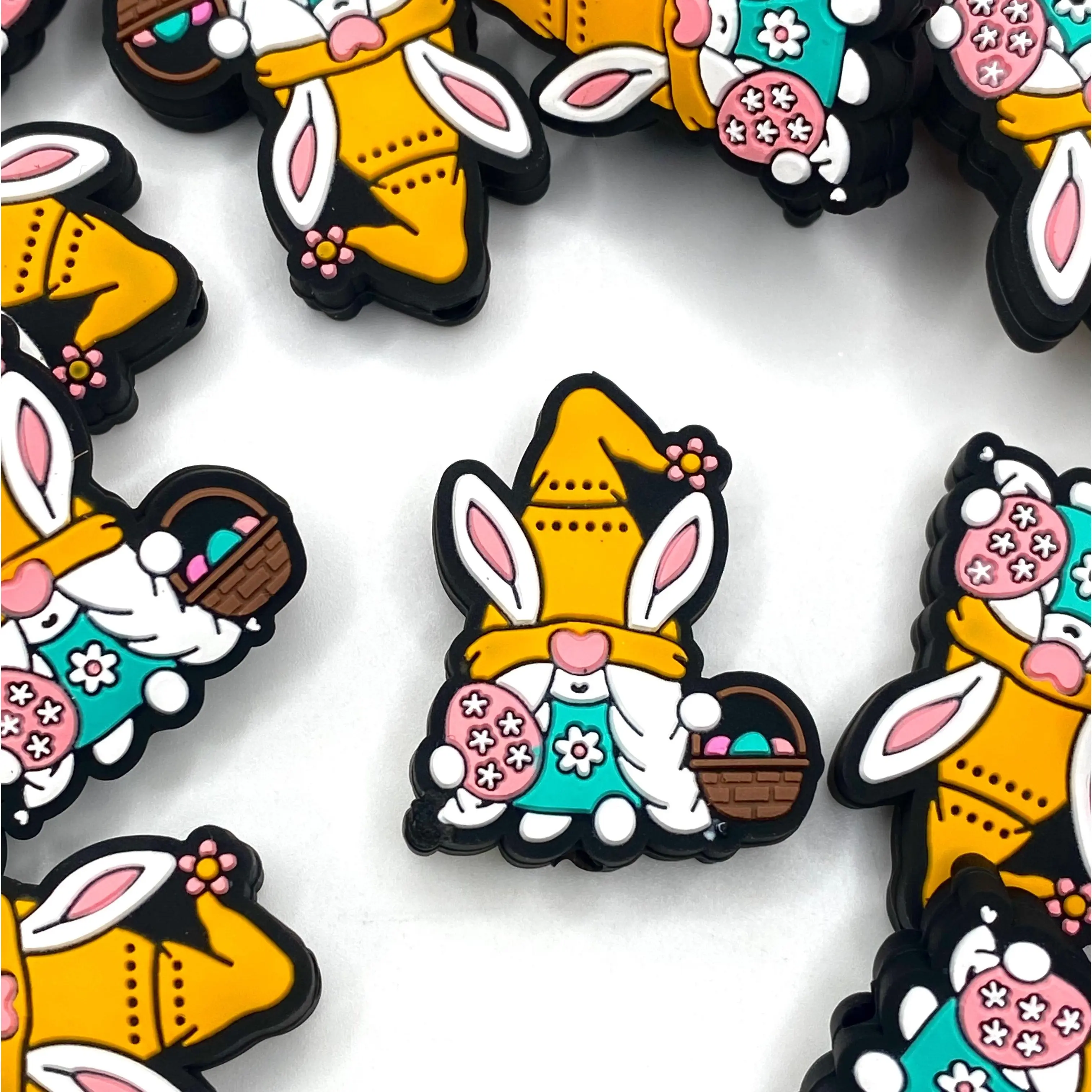 1pc Happy Easter Gnomies! Silicone Focal Beads - Perfect for Beadable Pens & Crafting