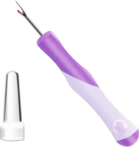 Needle and Thread Seam Ripper, Rippers for Sewing and Thread,Remover Stitch Tool for Hand Sewing, Knitting, Cross Stitching, Embroidery and Thread Removal (Purple)