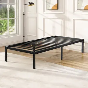 Bed Frame - Heavy Duty Metal Platform Bed Frames Queen Size with Storage Space Under Frame, 14 Inches, Sturdy Steel Slat Support, No Box Spring Needed