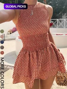 Valentine's Day Women's Casual Sleeveless Short Dress, Summer Fashion, Comfortable and Stylish, Perfect for Daily Wear, Ladies' Clothing