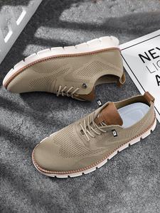 men's business minimalist lace up low top sneakers, casual breathable comfortable sports running casual trainer, footwear, walking shoes, fashionable lightweight sneakers for daily wear, athletic shoes, knitted running shoes