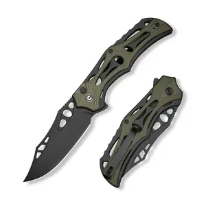 CIVIVI Pocket Knife for Men, Biophase Flipper Tactical Folding Knife, 3.48" Blade  4.67" Handle, Lightweight Skeletonized EDC Knife for Camping Hunting