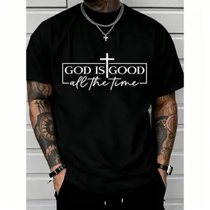 Express Your Faith With A 100 Cotton T-Shirt Featuring GOD IS GOOD All The Time And A Cross Graphic For Christian Golf Gifts For Men And Women
