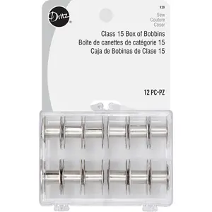 Class 15 Box of Bobbins, Clear, 12 pc