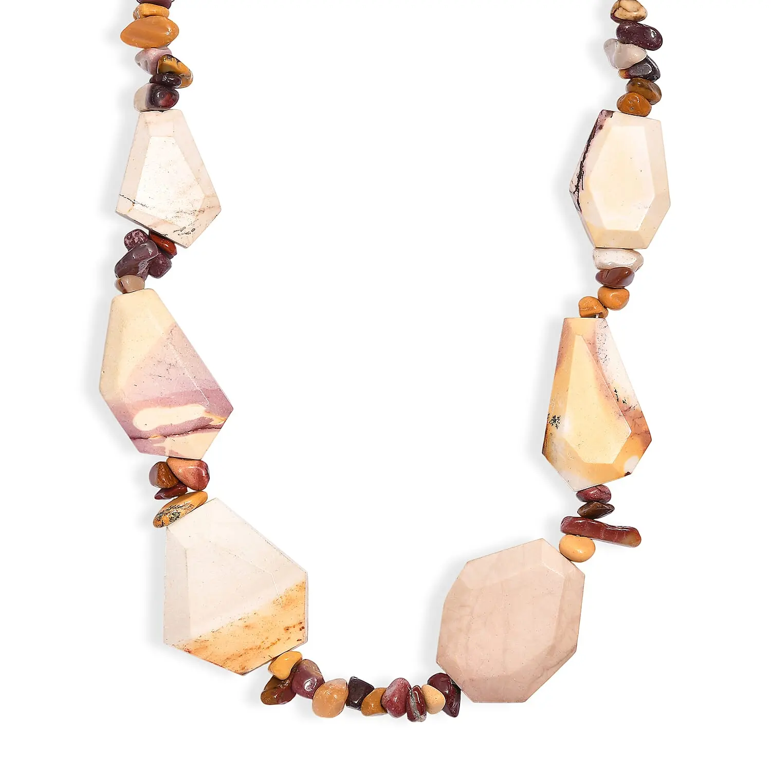 EverTrue Kennedy Range Mookaite Necklace (18 Inches) in Platinum Bond 345.00 ctw
