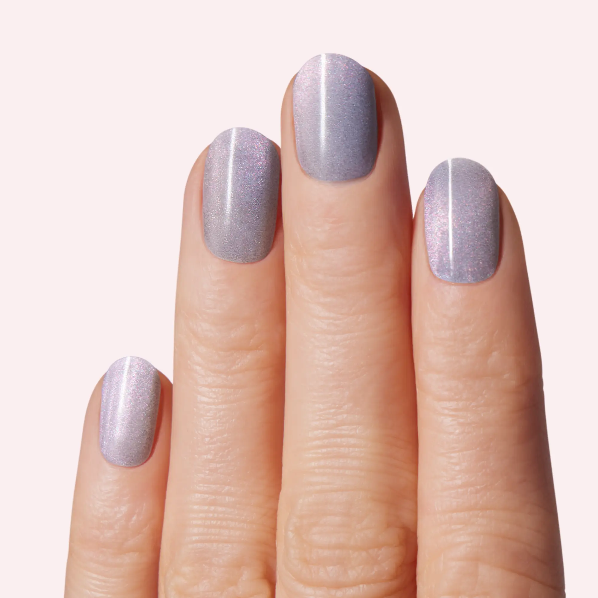 DASHING DIVA Baila Con Fuego Semi-Cured Gel Nail Strips - Iridescent Blue with Red Magnetic Shimmer Effect