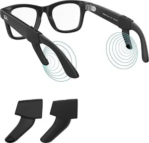 HiBloks Audio Enhancer Ear Tips Compatible with Ray-Ban Meta Wayfarer/Skyler/Headliner Gen 2/1 & Meta Display Smart Glasses Accessories, Sound Booster Tube for RayBan Gen 2, Voice Privacy (Non-in-ear)