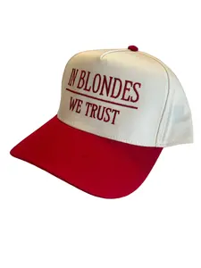 In Blondes We Trust Official Red Straight Shooter Hat