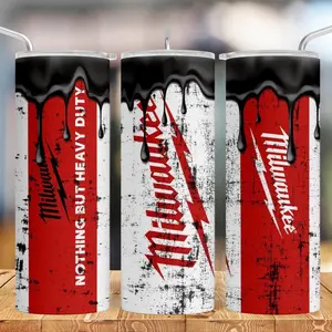 Milwaukee Tumbler 20oz Stainless steel Bottle Drinkware Water Bottles Cup Mug Portable Washable Bottled Insulated Lid WITHOUT STRAW