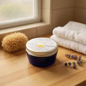 Shimmery Lavender & Citrus - Whipped Body Butter Golden Jojoba, Shea butter, Essential Oil Blend, Cosmetic Moisturizers