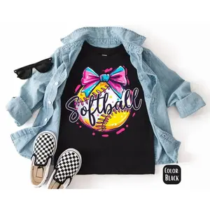 Girls Coquette Softball Shirt Youth Bella Canvas Tee