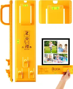 Picture Hanging Tool with Level for Easy Marking Position, Wall Hanger Helper Guide for Photo/ Art/ Painting Frame