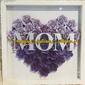 Mothers Day Shadow Box, paper flower Shadow box, Mothers day Gifts, Mothers Day
