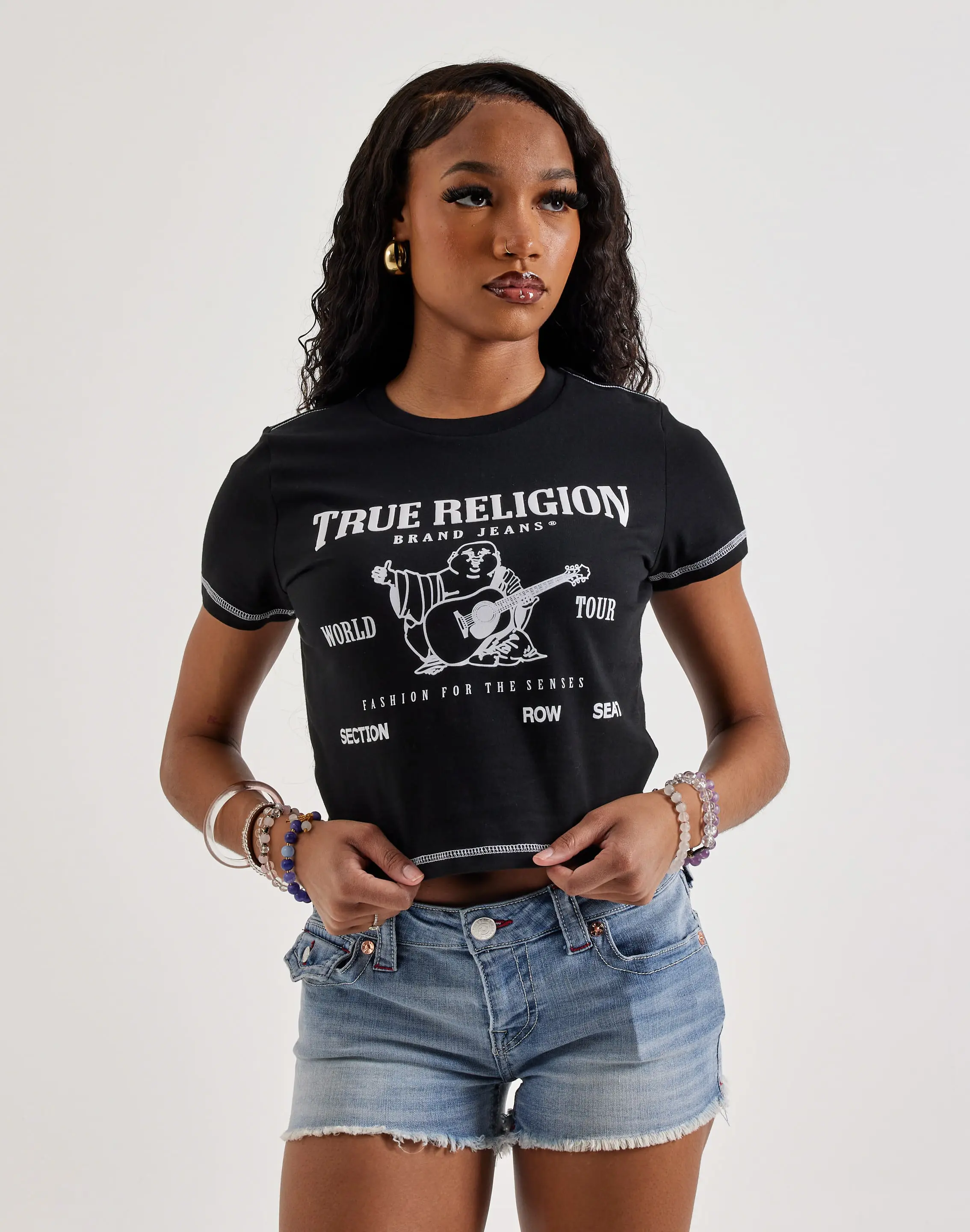 Womens True Religion Baby Tee