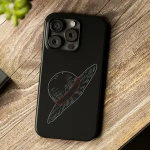 One Piece Luffys  Phone Case Black For IPhone 14 Plus 13 12 Mini 11 Pro X XS XR Max Silicone Cover Funda Shell Black straw hat Accessories Durable Plastic Wireless Protection Handheld