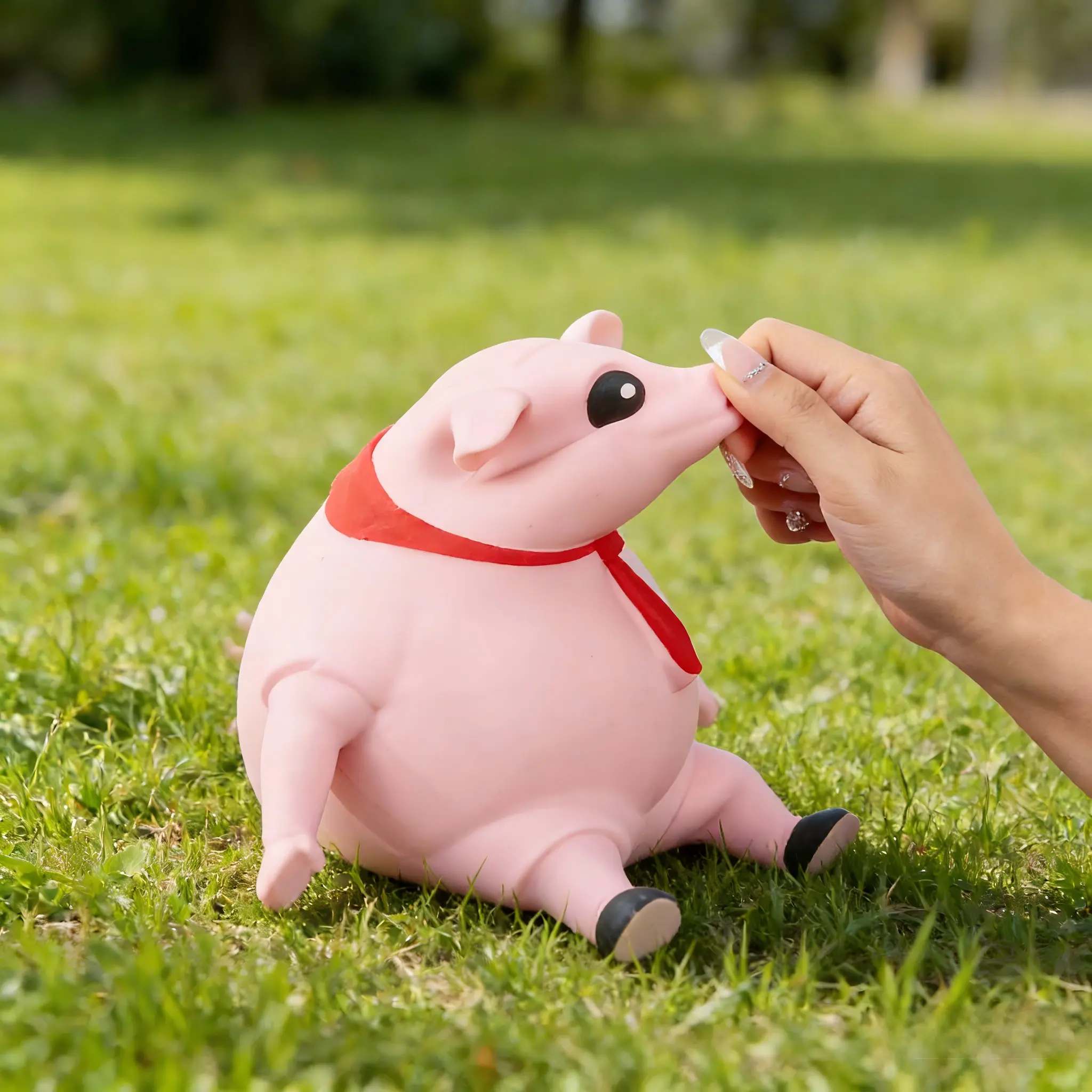 Super Large Pink Pig Stress Reliever - Internet Celebrity Squeezing Pig Toy, Soothing Anxiety, Relaxing Mood, Stress Relieving Toy