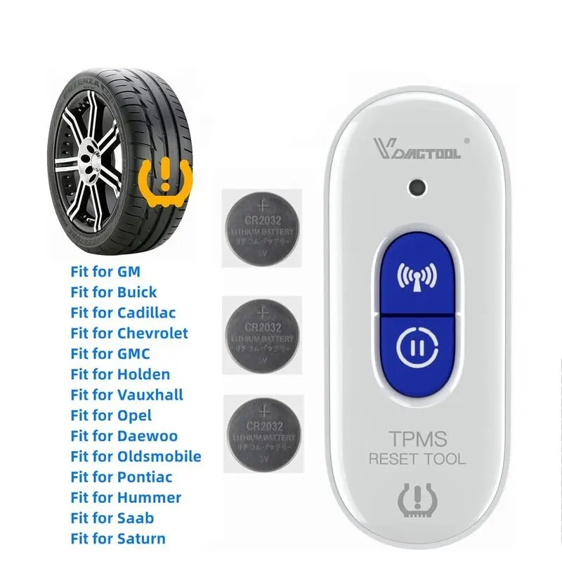VDIAGTOOL TP508 TPMS Reset & Relearn OBD Scanner, 315/433 MHz Tire Pressure Sensor Tool for GM Vehicles (Chevrolet, Buick, GMC, Opel, Cadillac, Holden, Vauxhall, Daewoo, Oldsmobile, Pontiac, Hummer, Saab, Saturn) - Automotive Maintenance Equipment