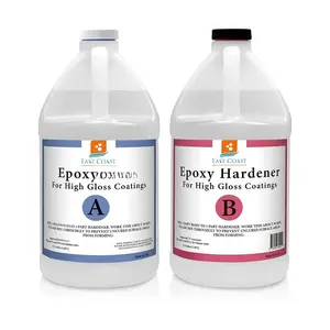 Epoxy  1 Gallon Kit | 1:1  and Hardener for High Gloss Coatings | for Bars, Table Tops, Flooring, Art, Bonding, Filling, Casting | Safe for , Metal, Stone, Fiberglass & !