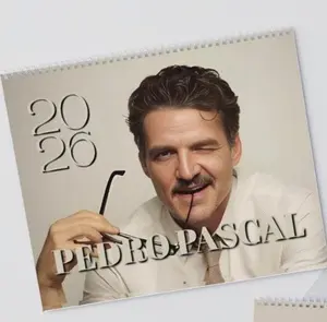 Pedro Pascal 2026 Wall Calendar, Minimalist Decor, Gift for Fans, Yearly Planner, Home Office Decor, Wall Room Decor J