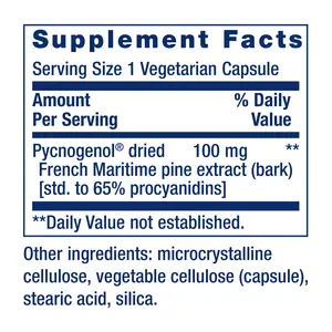 Life Extension Pycnogenol® 100 MG, 60 Vegetarian Capsules