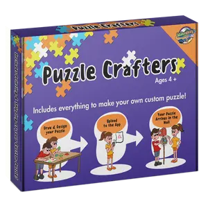 PuzzleCrafters Custom Puzzle Kit for Kids - Create Your Own Personalized Custom Puzzles from Photo's or Hand-Drawn Art - Great Gift for Creative Kids - Choose 30, 100, 250, 500, or 1000 Jigsaw Pieces