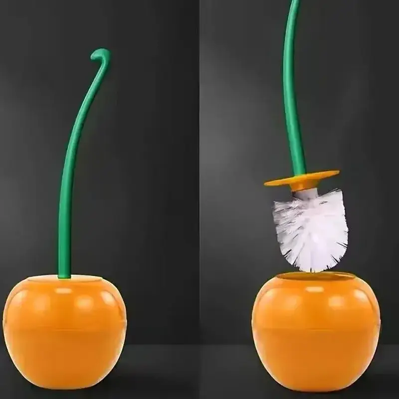 1Pc Red Toilet Brush Creative Lovely Cherry Shape Lavatory Toilet Brush Holder Set Toilet Holder Bathroom Accessories other