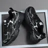Men's Lightweight Sporty Running Shoes, Breathable Low-Top, Shock-Absorbing Rubber Sole, Ideal for Casual and Training Wear
