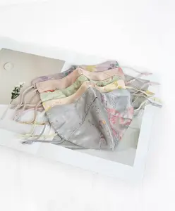 100% Mulberry Silk Face Mask for Women, breathable & Smooth, Adjustable Luxury Xiang Yun Sha Silk Mask, Summer Anti-UV Silk Mouth Mask