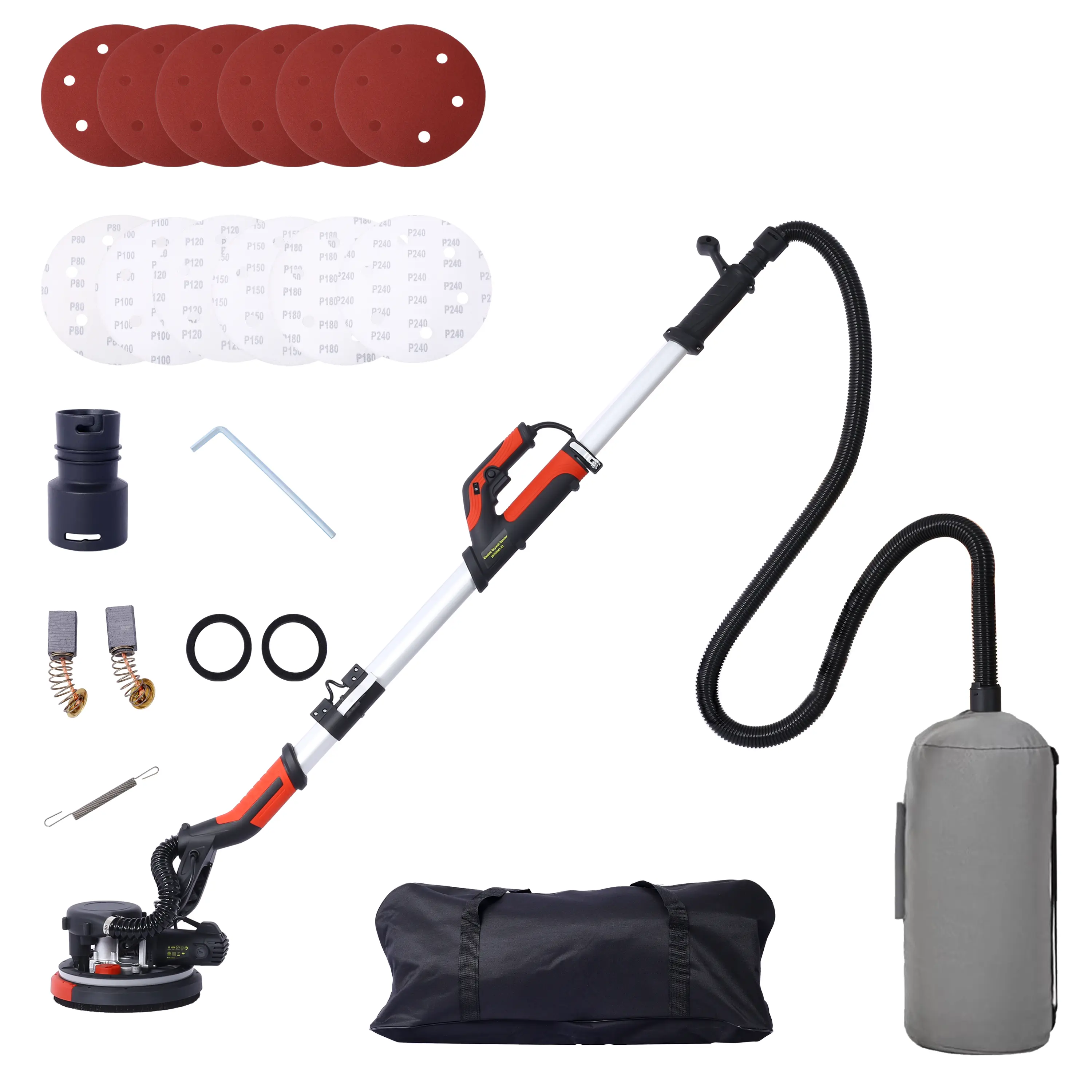 Donext Sander, 780W Electric Drywall Sander with Vacuum Dust Collection, 900-1800RPM Variable Speed Dustless Sander with LED Light & Extendable Handle