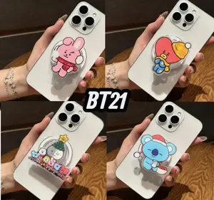 BT21 Kawaii Cartoon Character MagSafe Phone Grip – Cute Animal Phone Holder, Aesthetic Korean Style Gift, Magnetic Phone Grip For Teens